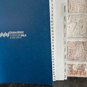 Globe Weis Everyday File Sorter, Daily and Monthly File Sorter, Desk Organizer